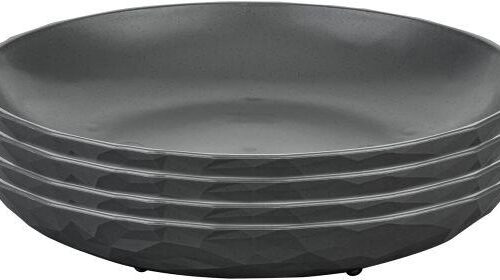 Koziol Club Organic Teller, Ø22cm, 4-teilig, grau