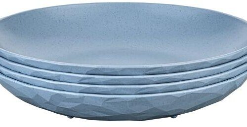 Koziol Club Organic Teller, Ø22cm, 4-teilig, blau