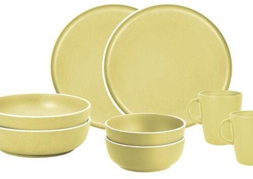 Brunner Dolomit Geschirrset, 8-teilig, gelb