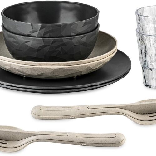 Koziol Club Skagen Geschirrset, 10-teilig, nature ash grey