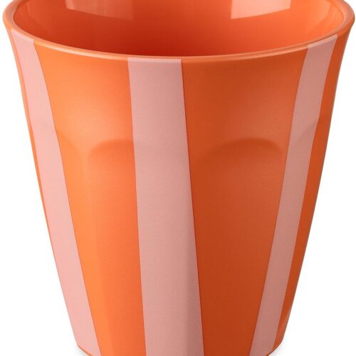 Koziol Nora Becher, 300ml, strong coral stripes