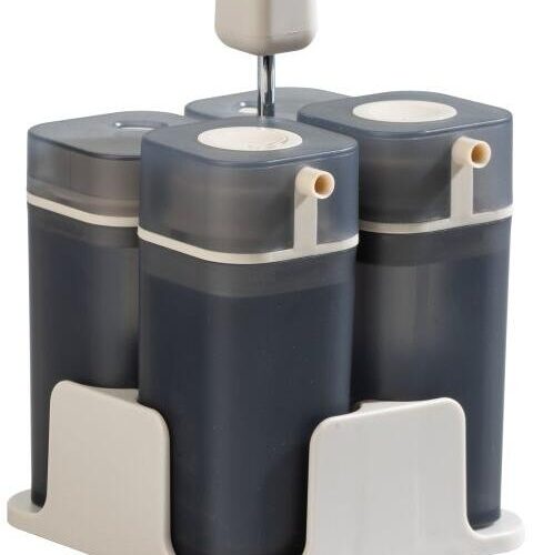 Magnet Gewürzspender Tisch-Set , 4-teilig, grau