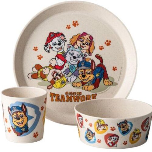 Koziol Connect Paw Patrol Kindergeschirrset, 3-teilig, sand