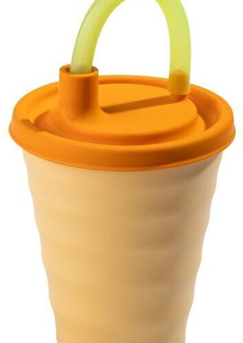 Joosiecap Trinkbecher mit Deckel, 250ml, gelb