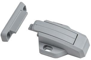 Klappenschloss Push Latch mit Schließblech, Kunststoff, lichtgrau