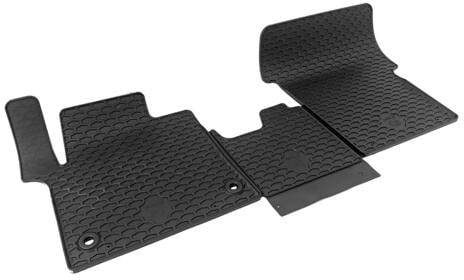Carbest Fahrerhaus-Gummimatte für Ford V710 Transit Custom >2023 & VW T7 Transporter >2024, 3-teilig, schwarz
