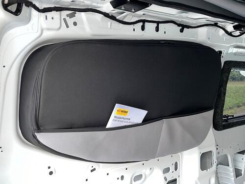 Carbest Fenstertasche für Ford Transit Custom V710 >2023 ohne Innenverkleidung, hinten rechts, schwarz/grau