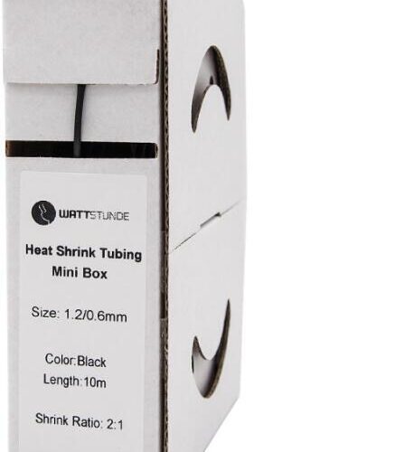 WATTSTUNDE® Schrumpfschlauch schwarz 12,7/6,4 mm | 2:1 | 5 m Länge