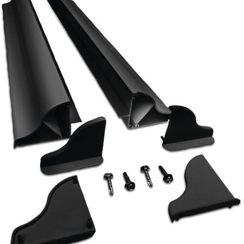 Carbest Solar-Panel-Montagespoiler Set, 4 Ecken, schwarz, bis 77cm