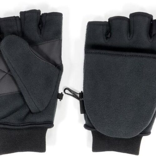 Origin Outdoors Klappfäustlinge, Thinsulate Isolierung, freie Fingerspitzen, Gr. XL, schwarz