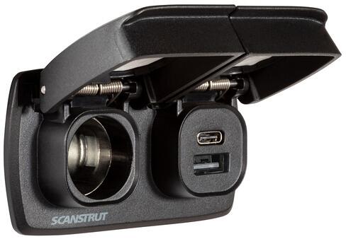 Scanstrut Flip Pro Duo Ladesteckdose, 12V, USB-A / USB-C