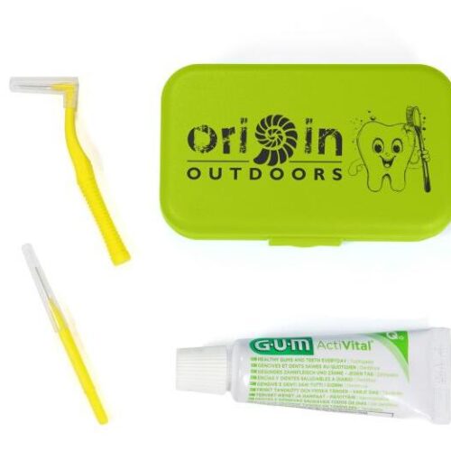 Origin Outdoors Travel Zahnputzset, zusammensteckbare Zahnbürste, grün