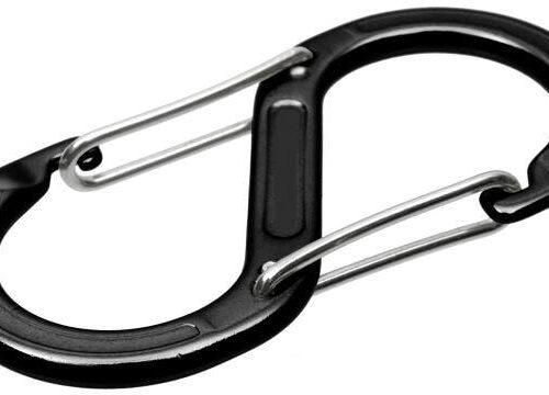 Origin Outdoors Zubehörkarabiner, S-Form, 2 Stück, schwarz