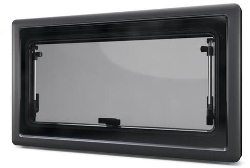 Acryform Acrylight Ausstellfenster mit Verdunklung/Moskitonetz, 700x300mm, schwarz