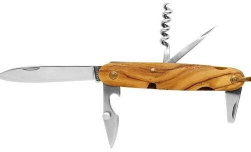 Baladeo Volga Taschenmesser, 6 Funktionen, Olivenholzgriff