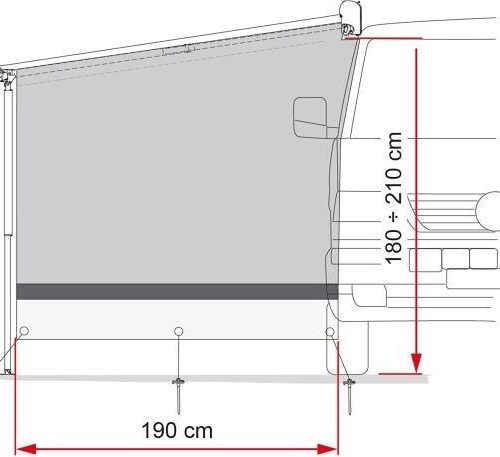 Fiamma Sun View Side Van F45s Seitenwand, 190cm