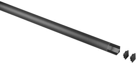 Carbest Aluminium Profil für LED-Bänder, Länge 1,5m, passend für Carbest LED-Bänder, inklusive Abdeckung und Clips, schwarz
