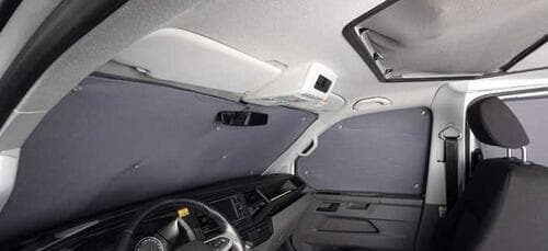 Carbest Thermo-Verdunkelungsmatten mit Saugnapfbefestigung für Ford Tourneo Custom >2023, Fahrerhaus, 3-teiliges Set