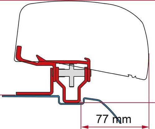 Fiamma F40van Adapter für Nissan NV200, schwarz