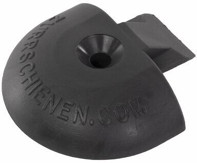 Zurrschienen-Endstück, rund, anthrazit