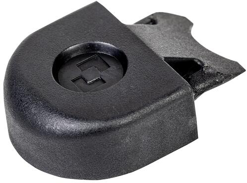 Zurrschienen-Endstück, rund, schwarz