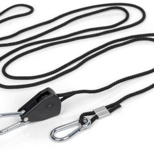 Reimo JetRope Schnellspannschnur mit Karabinerhaken, Länge 2m, Ø4mm, schwarz