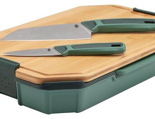 Gerber ComplEAT Schneidebrett Set mit Universal- und Chefmesser