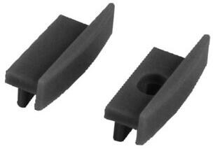 Carbest Endkappe für Aluminium LED Profil flach, 2er-Pack, schwarz