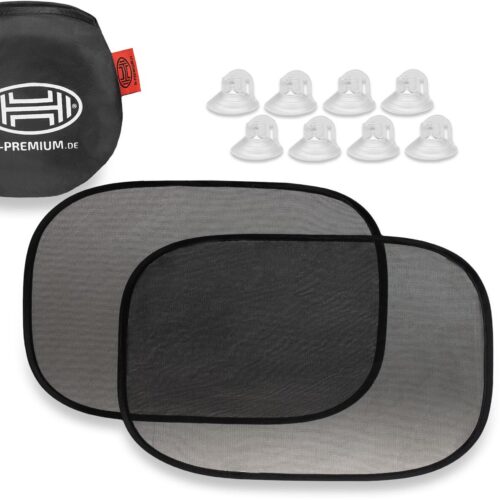 Heyner Premium Auto Sonnenschutz mit Saugnapf 55x35cm 2er Set