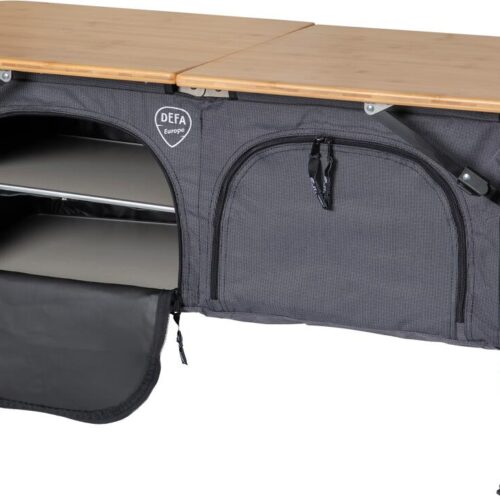 DEFA Couchtisch/Schrank Bambus BLS,100x45x35/45cm, grau