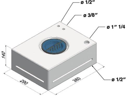 Wassertanks Fix System, mit Befestigungsnut für optionale Montageklammern, weiß, 15L