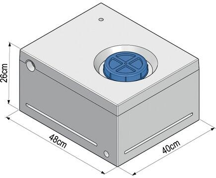 Wassertank Fix System, mit Befestigungsnut für optionale Montageklammern, weiß, 48L