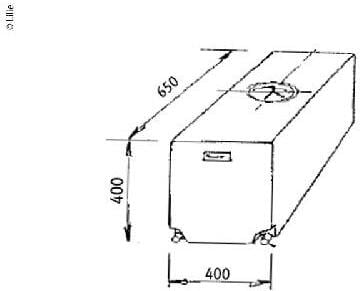 Lippert Wassertank, 95L, 65x40x40 cm, anthrazit