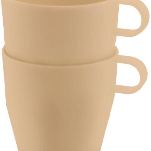 Travellife Nova Becher, Keramikoptik matt, vanille, 2 Stück, 320ml