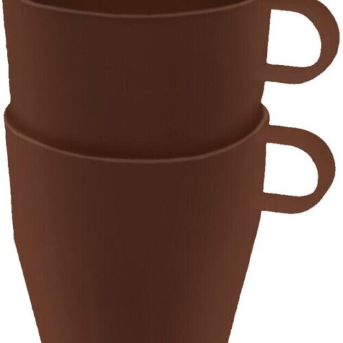 Travellife Nova Becher, Keramikoptik matt, Kakao, 2 Stück, 320ml