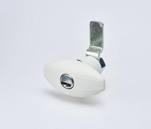 STS Oberholz Ellipse Druckdrehverschluss, kleiner Griff STS/Zadi, Fiat Bianco