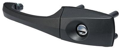 STS Oberholz ArcH Reisemobilschloss, STS/Zadi Zylinder, rechts, Außengriff schwarz, Innenschloss weiß, inkl. Schließblech/Abdeckung