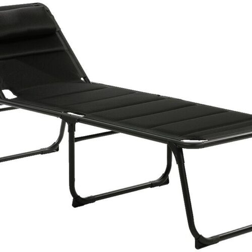 Travellife Barletta Campingliege, 200x67x95 cm, schwarz