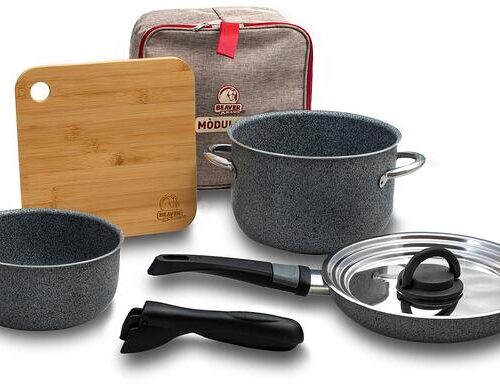 Beaver Brand INDUKOCH Kochgeschirr Set, grau