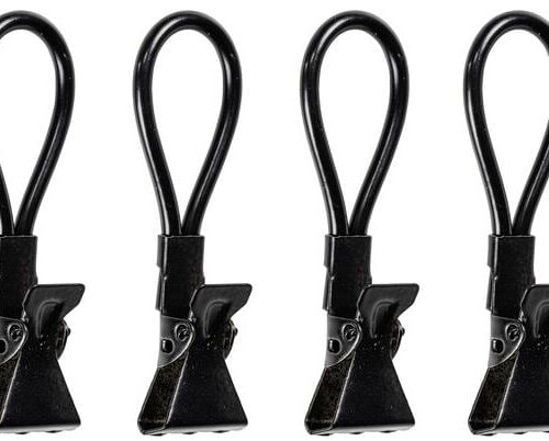 Wenko Klemmösen, 4 Stück, schwarz