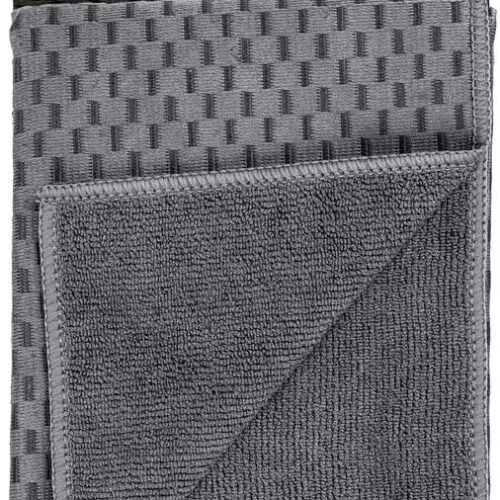 Wenko Geschirrtücher Mikrofaser, 2 Stück, schwarz