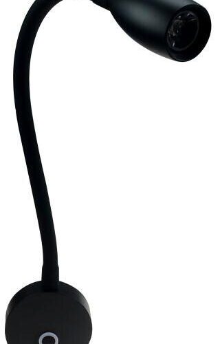 David Communication Flexible Schwanenhalsleuchte, 2,2W, schwarz, 42cm