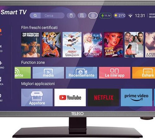 Teleco TEK32W11/E Smart TV, 32 (80cm), schwarz