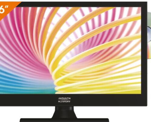 Antarion Fernseher, 16 (39cm), DVD, DVBT-2, schwarz