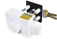 HEOSafe Sicherheitsschloss, 2x Door Frame Lock + 1x Zusatzschloss gleichschließend, weiß