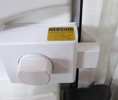 HEOSafe Zusatzschloss, passend für Carado/Sunlight bis heute, Etrusco/Glücksmobil bis 2019, 3 Stk, weiß