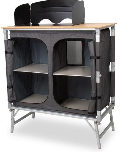 Camp4 Bamboo Quick Campingküche, High, anthrazit, 100x49x82cm