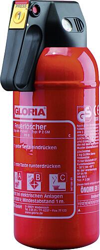 GLORIA Feuerlöscher P2 GM Norwegen, mit Manometer, 2kg
