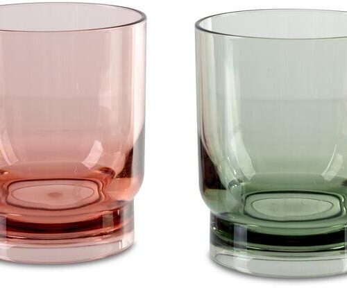 Camp4 Olbia Wasser-/Saftgläser, 2er-Set, 265ml, grün/rot