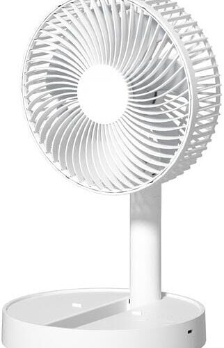 Carbest Akku Tischventilator, weiß